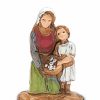 Moranduzzo Presepi Donna Inginocchiata Con Bimba Cm 3,5 (1,4 Inch) Presepe Landi Moranduzzo In Pvc Stile Napoletano Wall Crucifixes