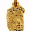 Vaticanum Gioielli in Oro Sacro Volto Di Gesu Con Corona Di Spine Ecce Homo Medaglia Pendente Gr 6 Oro Giallo 18Kt Lastra Stampata A Rilievo Uni Donna Uomo Italian Rosaries & Made In Italy Jewelry