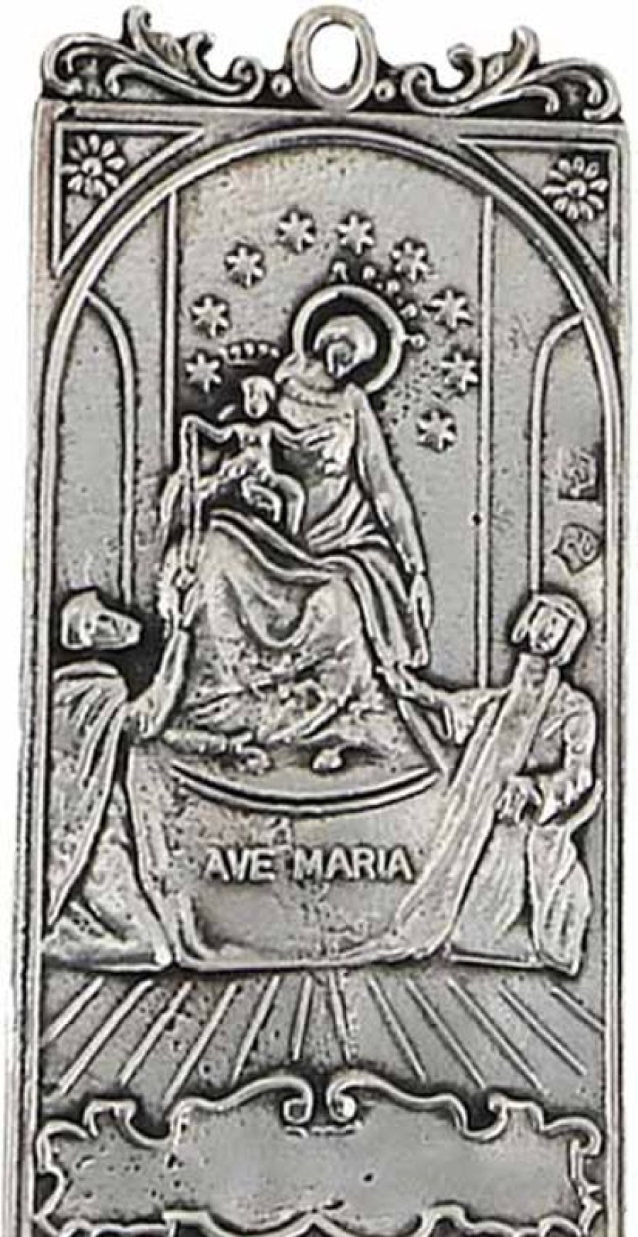 AAS Oggetti Sacri Antichi Ave Maria - Medaglia Confraternita, Bagno O (Amc396) Holy Water Fonts