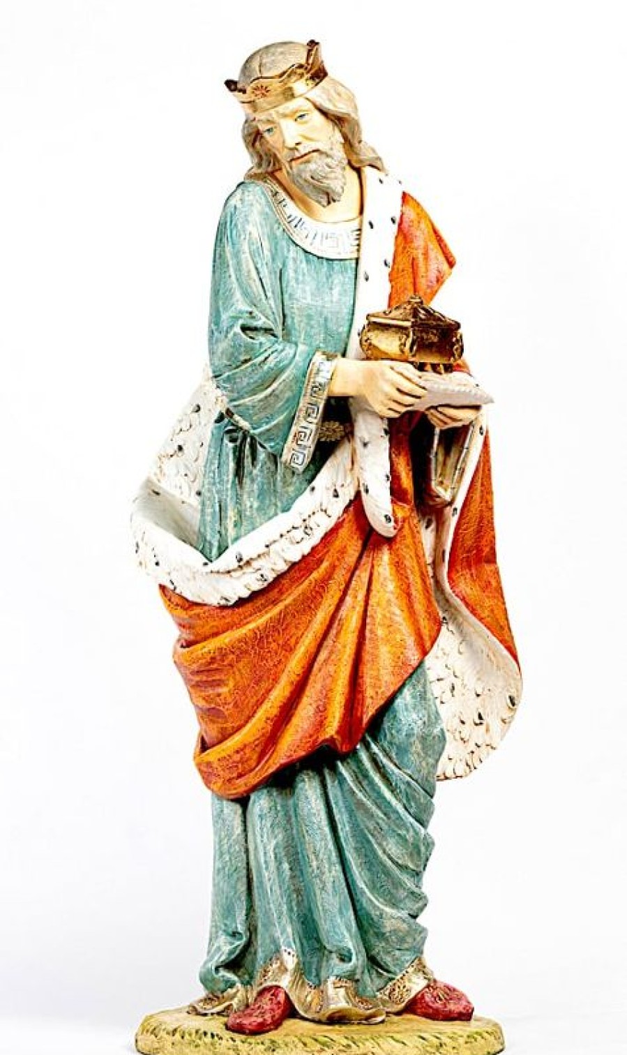 Fontanini Catalogo Melchiorre Re Magio Bianco A Piedi Cm 180 (70 Inch) Presepe Fontanini Statua Per Esterno In Resina Aggiungi Vernice Speciale Per Uso In Esterno Wooden Crosses