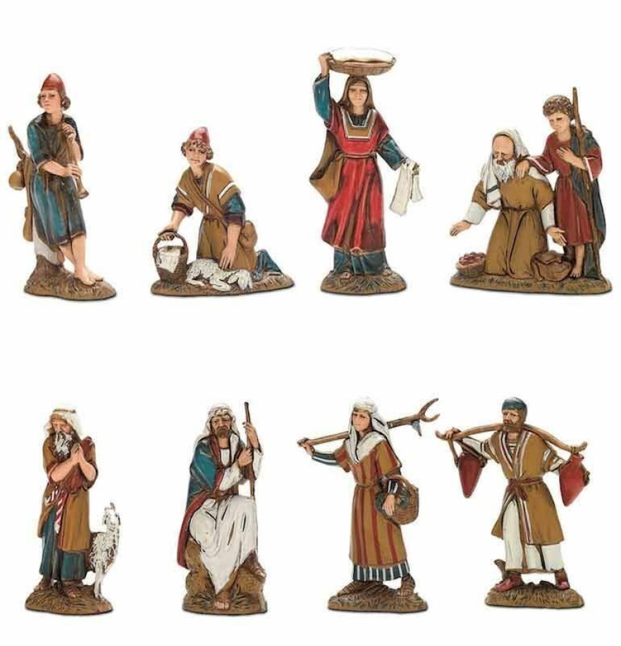 Moranduzzo Presepi Gruppo 8 Pastori Cm 10 (3,9 Inch) Presepe Landi Moranduzzo In Pvc Stile Arabo Wall Crucifixes