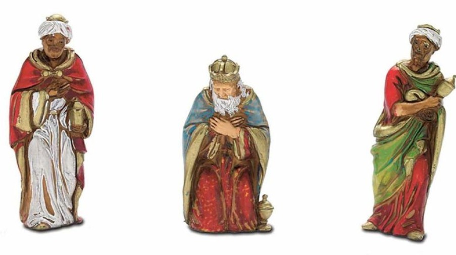 Moranduzzo Presepi Re Magi Cm 8 (3,1 Inch) Presepe Landi Moranduzzo In Pvc Stile Napoletano Wooden Crucifixes