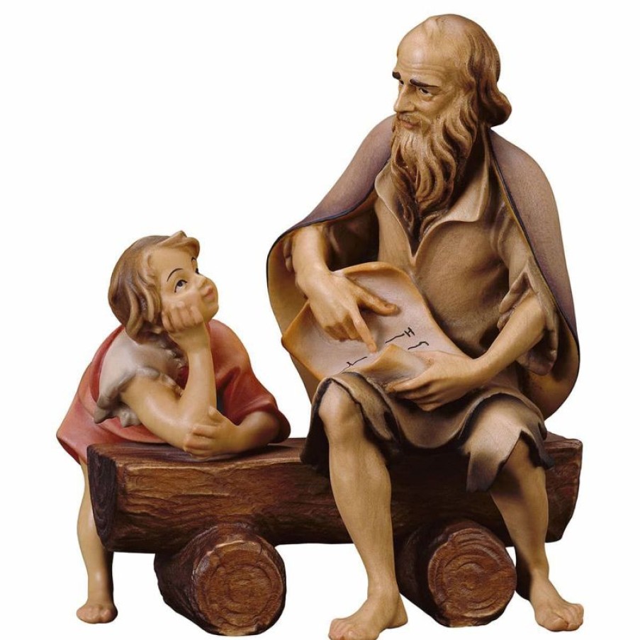 ULPE Wood Art Catalogo Buona Novella 3 Pezzi Cm 15 (5,9 Inch) Presepe Ulrich Dipinto A Mano Statue Artigianali In Legno Val Gardena Stile Barocco Wall Crucifixes