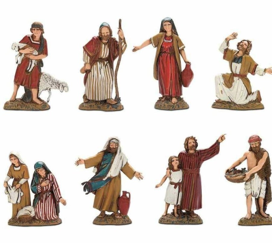 Moranduzzo Presepi Gruppo 8 Pastori Cm 10 (3,9 Inch) Presepe Landi Moranduzzo In Pvc Stile Arabo Wall Crucifixes