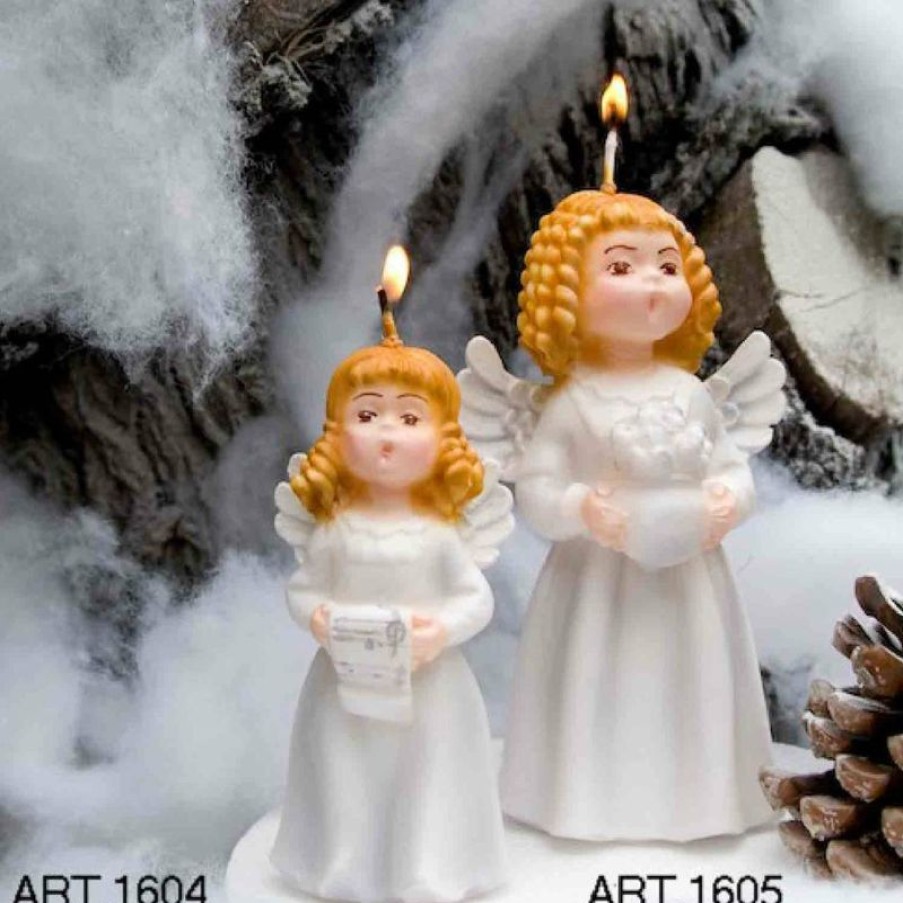 Antica Cereria Italiana - Ceri natalizi Candela Natalizia Angelo Con Pergamena, Grande Collectible Nativity Sets & 38 Sizes