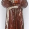 Maioliche Deruta Statua Santo Padre Pio Da Pietrelcina Cm 50 (19,7 In) Ceramica Invetriata Di Deruta Dipinta A Mano Sacred & Religious Ceramics