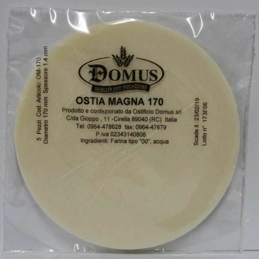 Ostificio Domus - Ostie e Particole Ostia Magna Diam. 170 Mm, H. 1,4 Mm, 5 Pz Mass Consumables